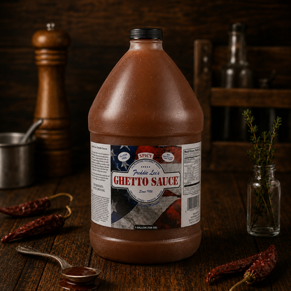Freddie Lee's Ghetto Sauce Spicy Gallon 128oz
