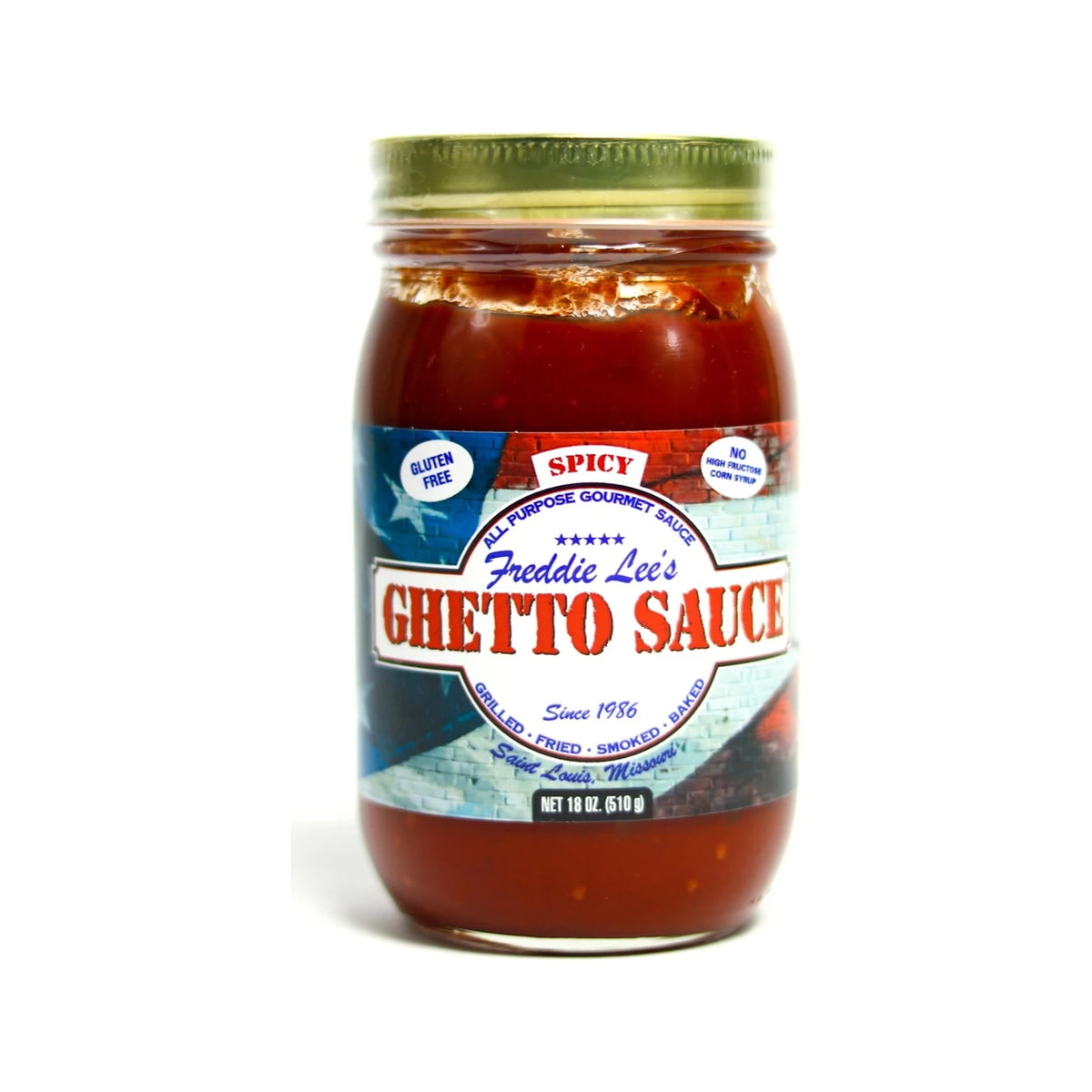 Freddie Lee's Ghetto Sauce Spicy 18 oz Jar